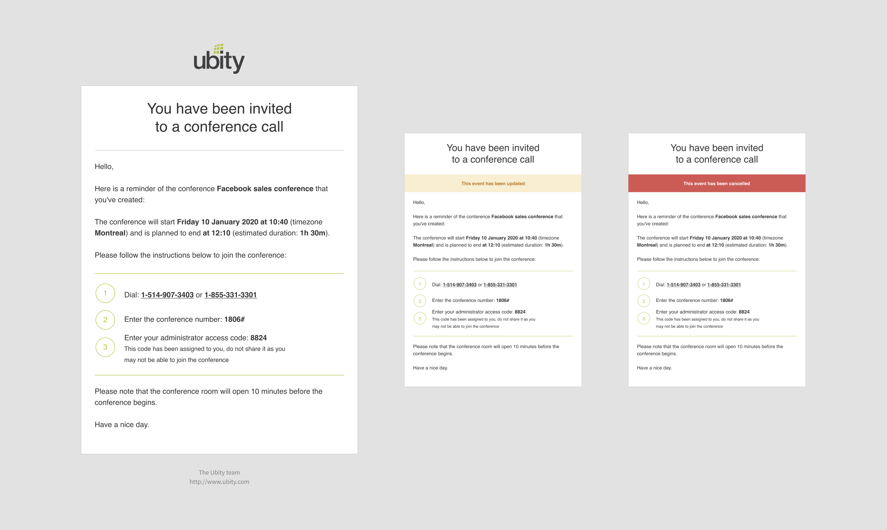 Ubity conference tool redesign